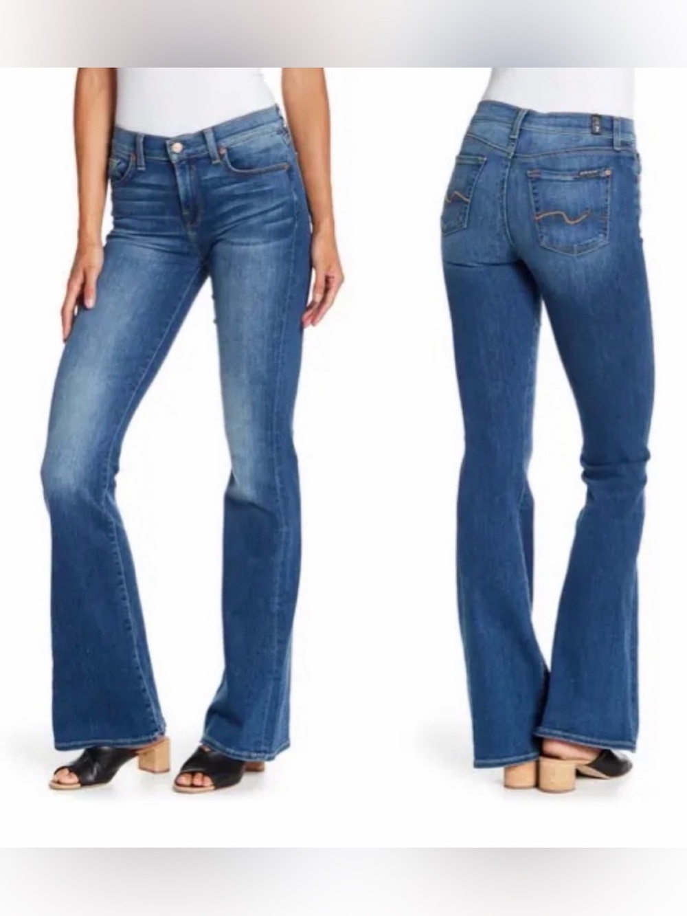 7 For All Mankind Women's Blue Bootcut Jeans